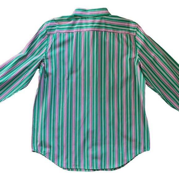Lauren Ralph Lauren NWT 100% Cotton Woman’s Button Down Vertical Striped Shirt - Picture 2 of 13